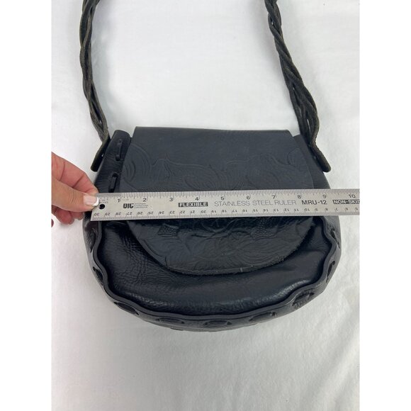 Patricia Nash Cavallina tooled black leather bag - Picture 7 of 10